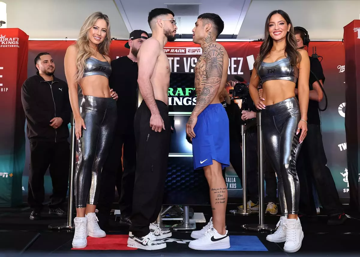 Chanelle Riggan, Andres Cortes, Salvador Jimenez, and Pamela aka PamBamGoinHam at the weigh-in