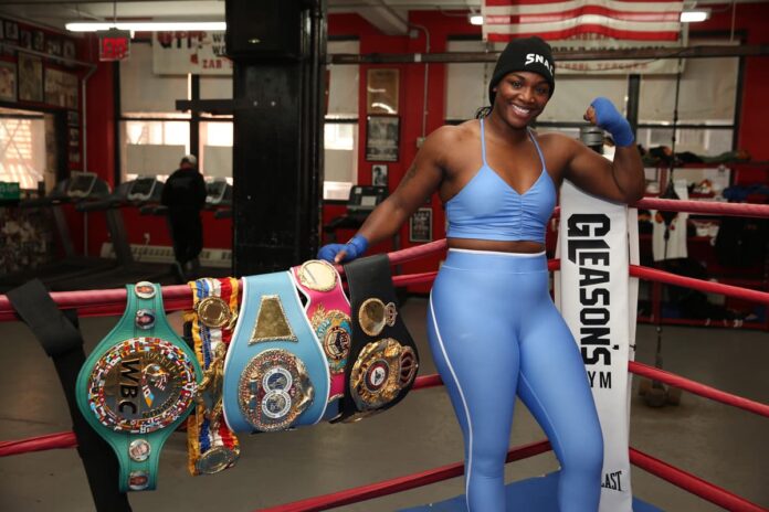 Claressa Shields during a media workout at Gleason's Gym in Brooklyn