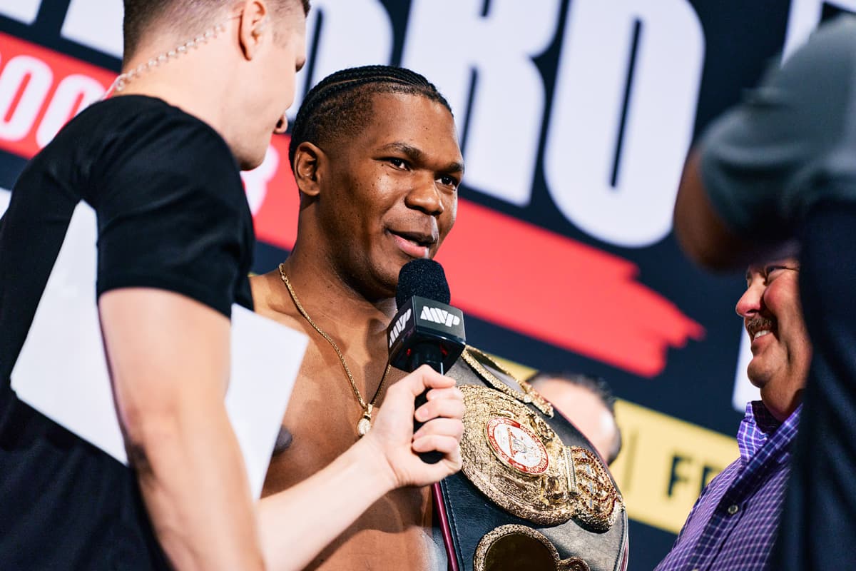 Dainier Pero at the weigh-in ahead of his bout against Cesar Navarro in Orlando, FL