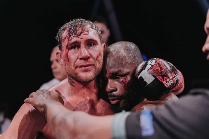 Darren Till and Darren Stewart after their bout at Misfits Boxing 21