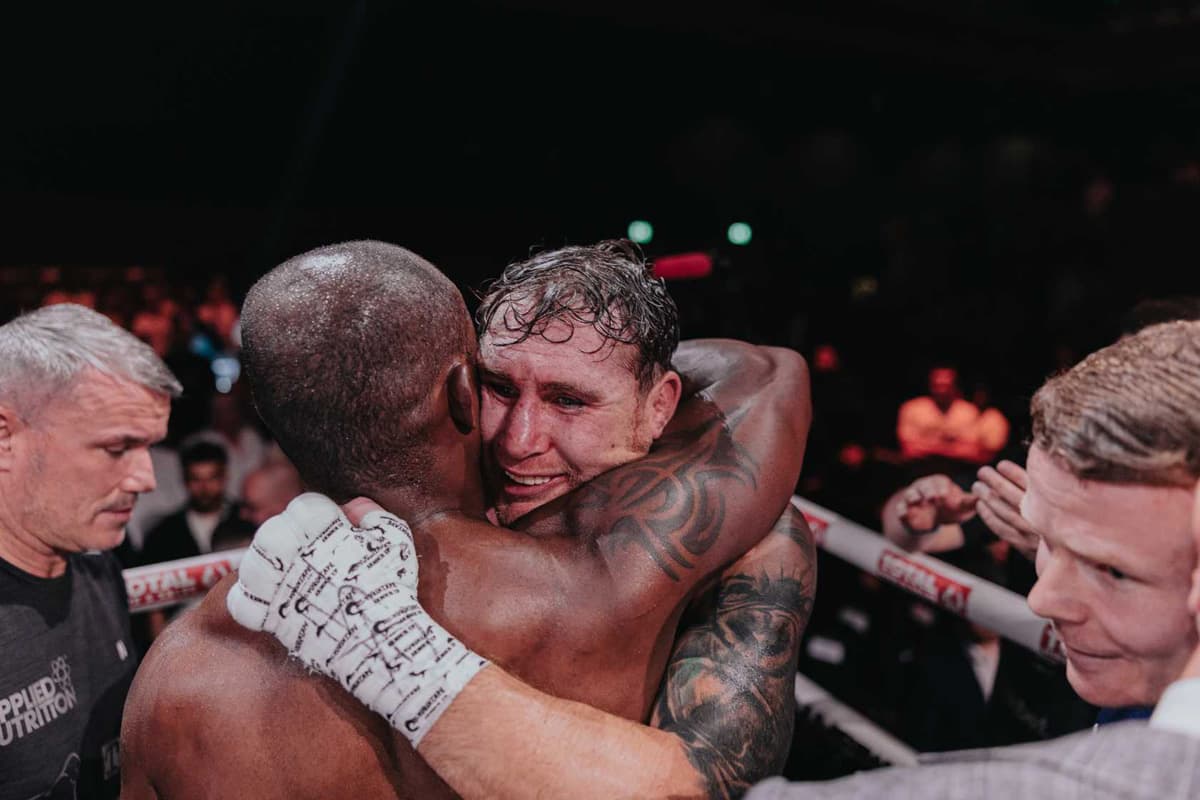 Darren Till and Darren Stewart after their boxing bout