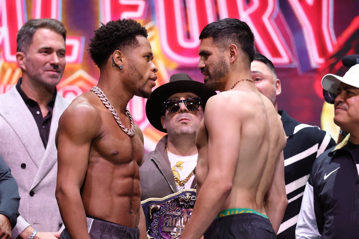 Devin Haney and Jose Ramirez come face-to-face