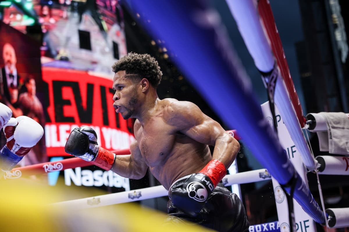 Devin Haney during his bout against Jose Ramirez