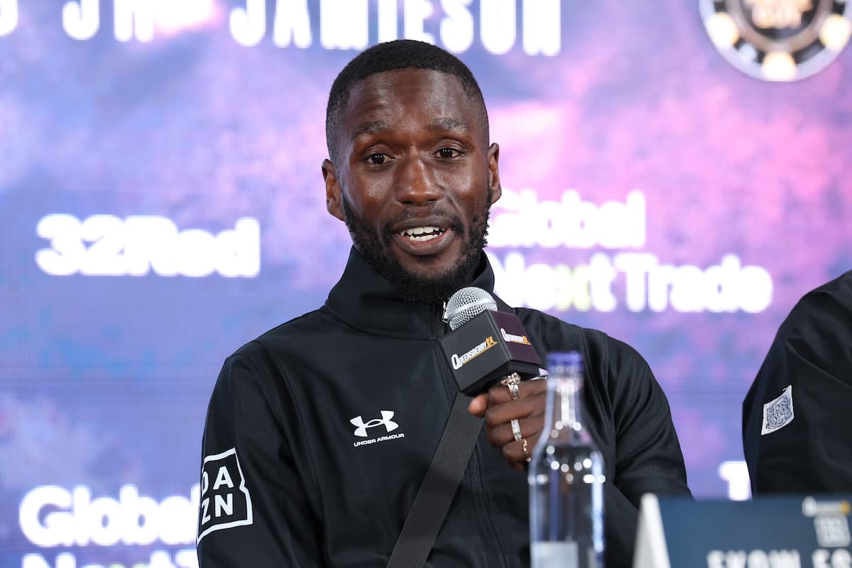 Ekow Essuman at the press conference ahead of his bout against Josh Taylor