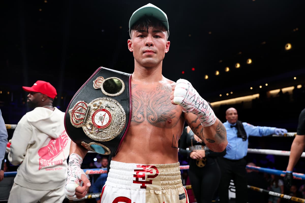 Eric Priest after his victory over Luis Arias in Las Vegas