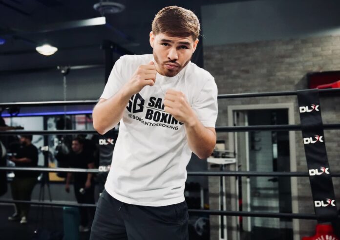 Isaac Lucero during a media workout ahead of his bout against Luis Omar Valenzuela