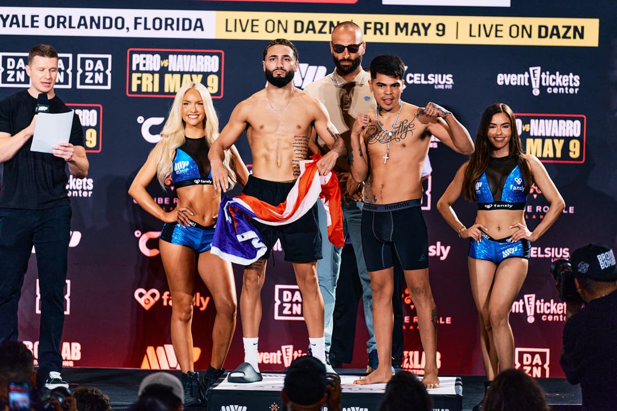 Jeremy Adorno and Jonathan Gabriel Pachado at the weigh-in