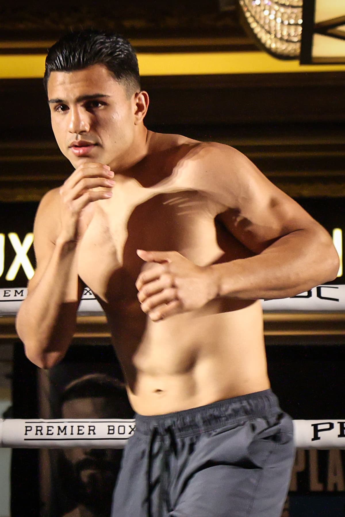 Jose Armando Resendiz during a media workout ahead of his boxing bout in Las Vegas