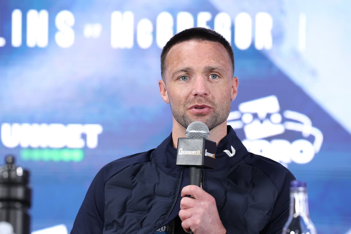 Josh Taylor at the press conference ahead of his bout against Ekow Essuman
