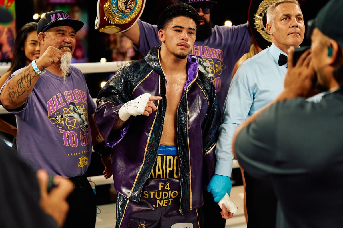 Kaipo Gallegos during his bout against Pedro Castaneda Castro at Most Valuable Prospects 12 in Orlando, Florida