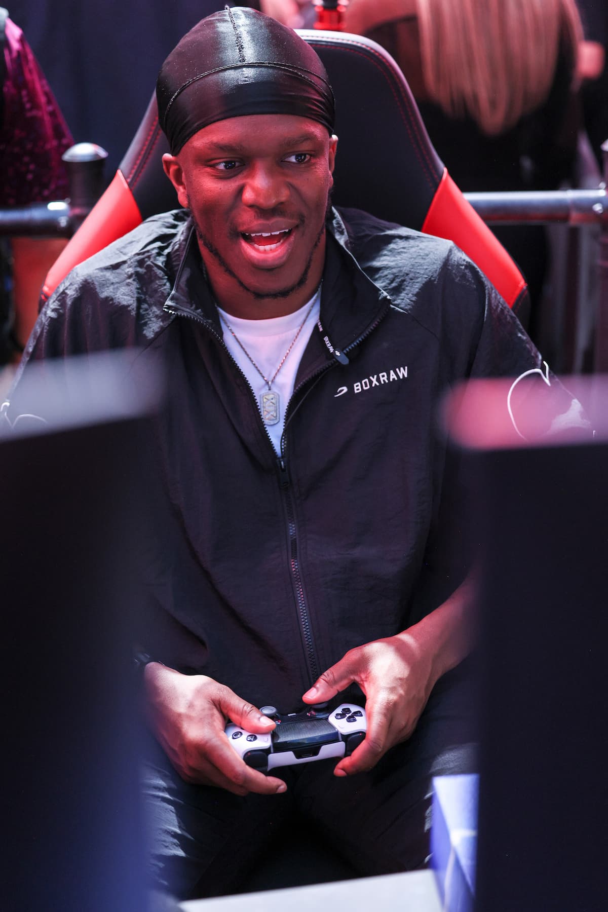 KSI during the Fatal Fury boxing event at Times Square in New York City