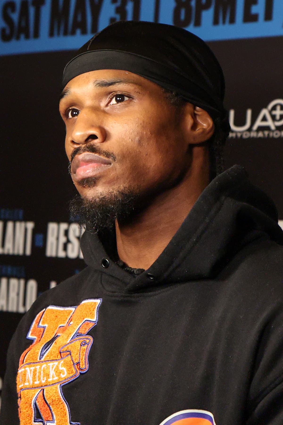 Kyrone Davis during a media workout ahead of his boxing bout in Las Vegas