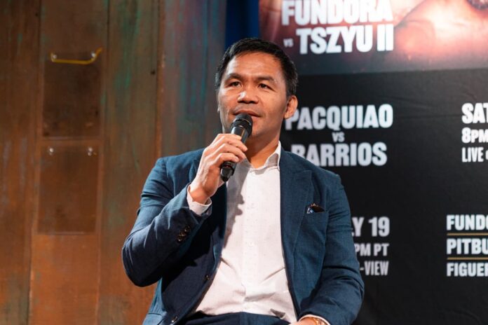 Manny Pacquiao at the press conference
