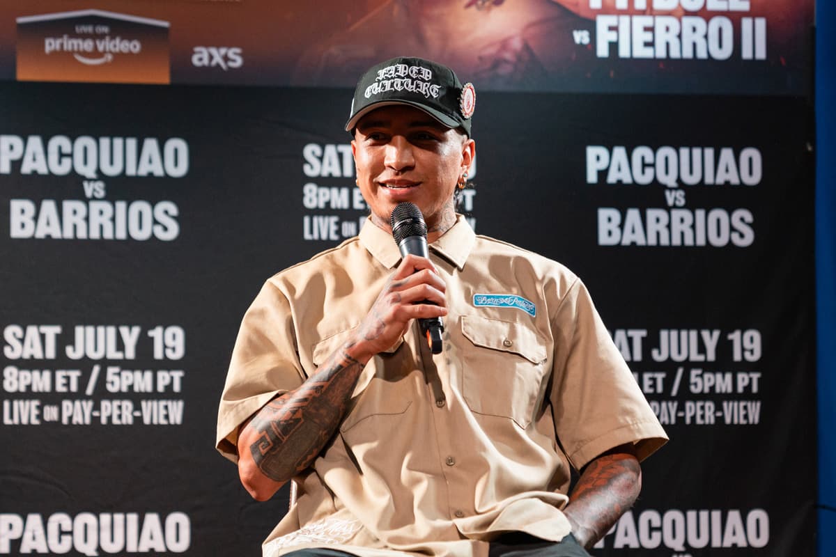 Mario Barrios at the press conference