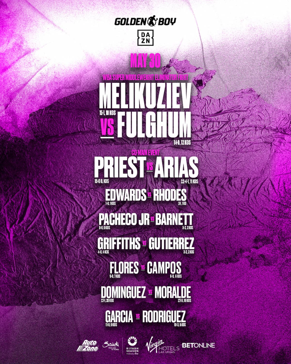 Melikuziev vs Fulghum fight card