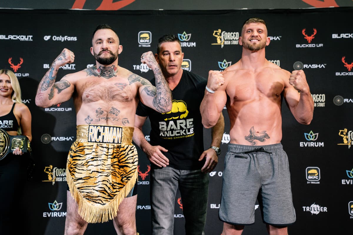 Mike Richman and Josh Dyer at the BKFC 74 Salt Lake City weigh-in
