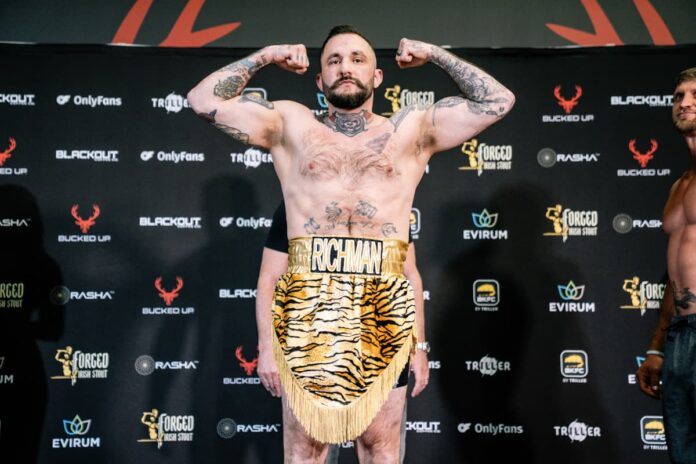 Mike Richman at the BKFC 74 Salt Lake City weigh-in ahead of his bout against Josh Dyer