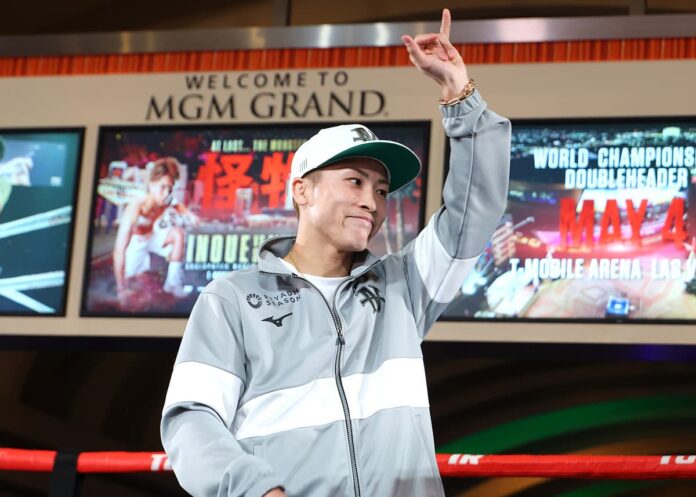 Naoya Inoue during his Grand Arrival ahead of his bout against Ramon Cardenas in Las Vegas