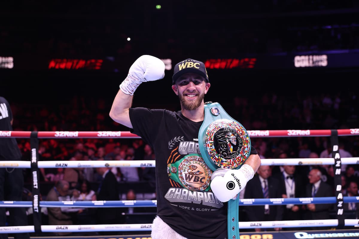 Nathaniel Collins after his victory over Lee McGregor