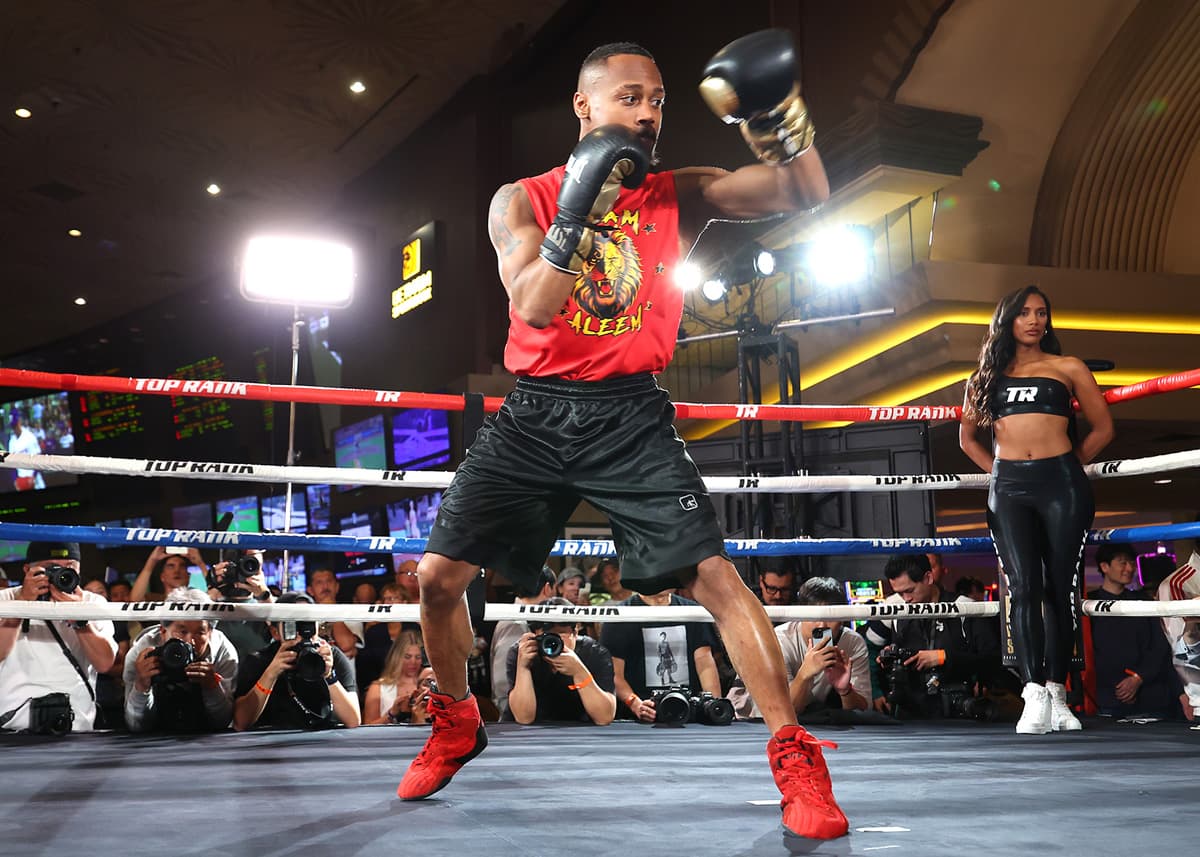 Raeese Aleem during his Grand Arrival ahead of his bout against Rudy Garcia in Las Vegas