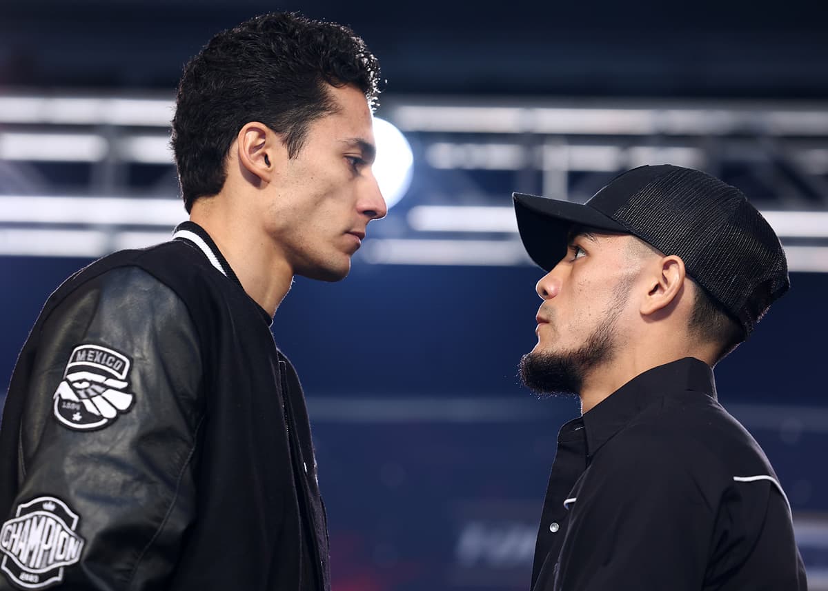 Rafael Espinoza and Edward Vazquez at the press conference