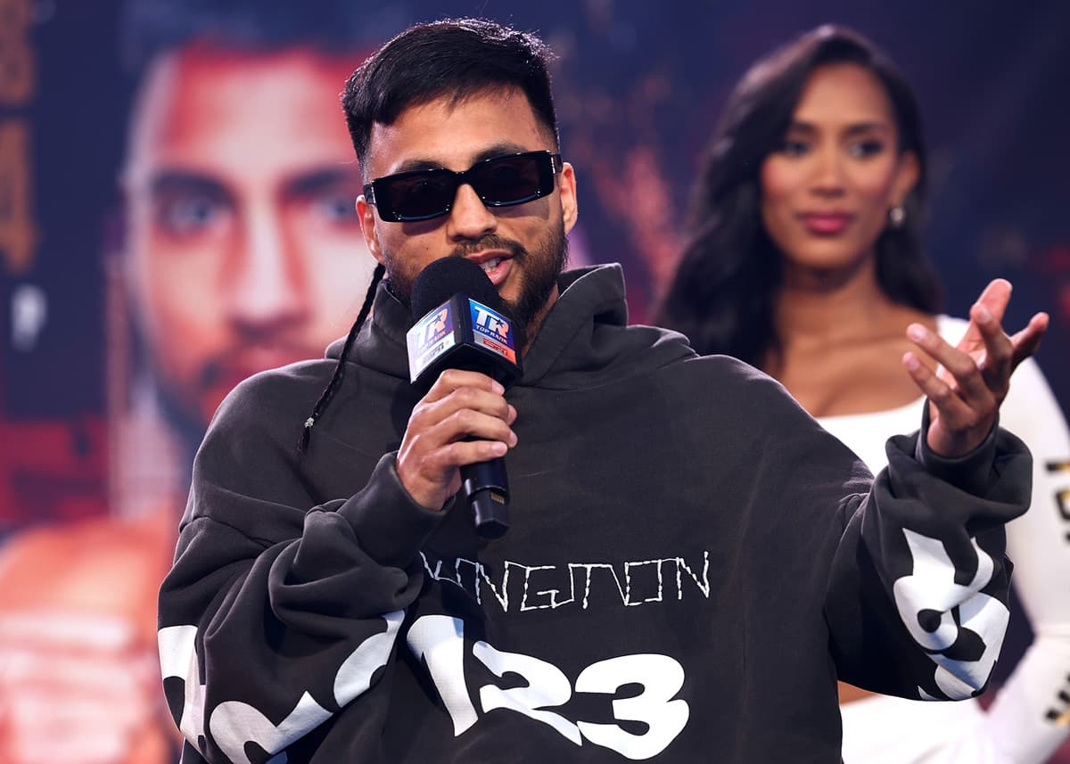 Ramon Cardenas at the press conference ahead of his bout against Naoya Inoue