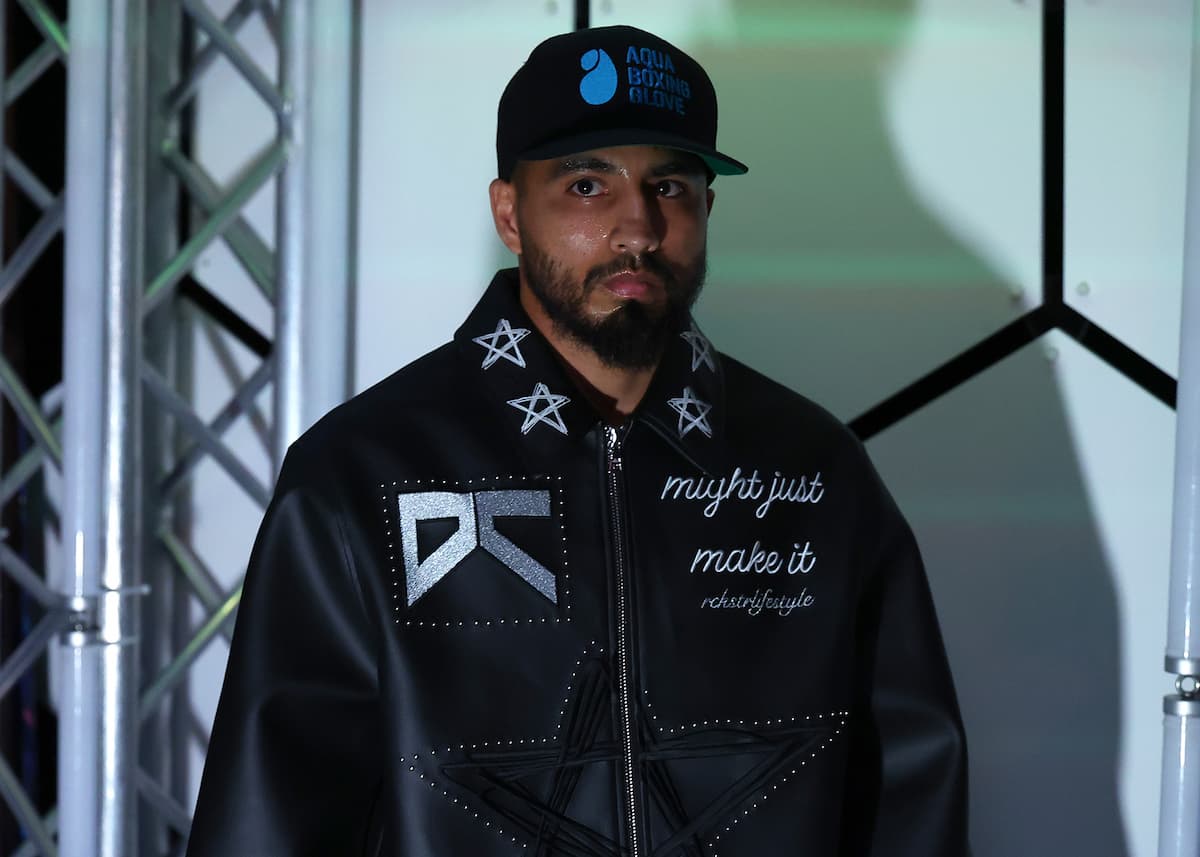 Ramon Cardenas makes his ring walk during his bout against Naoya Inoue