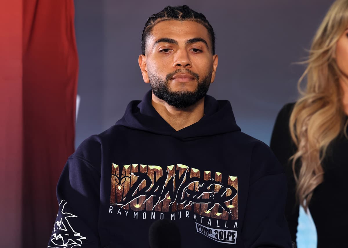 Raymond Muratalla at the press conference ahead of his bout against Zaur Abdullaev at Pechanga Arena San Diego