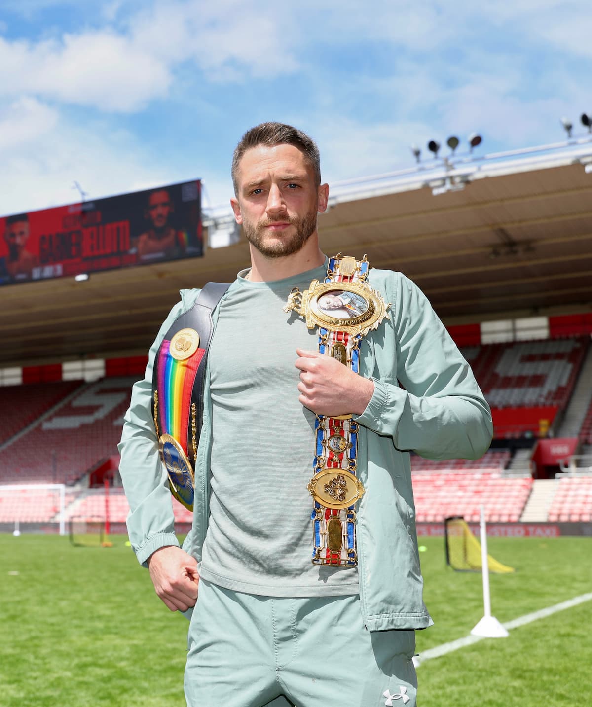 Reece Bellotti at St Mary's Stadium in Southampton, England