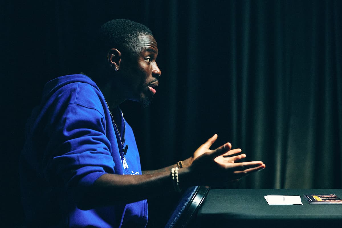 Richardson Hitchins at media day ahead of his bout against George Kambosos Jr. in New York