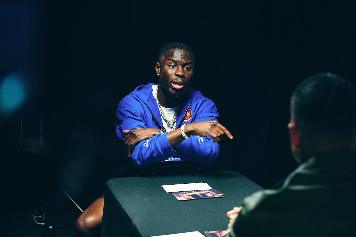 Richardson Hitchins at media day ahead of his bout against George Kambosos Jr. in New York