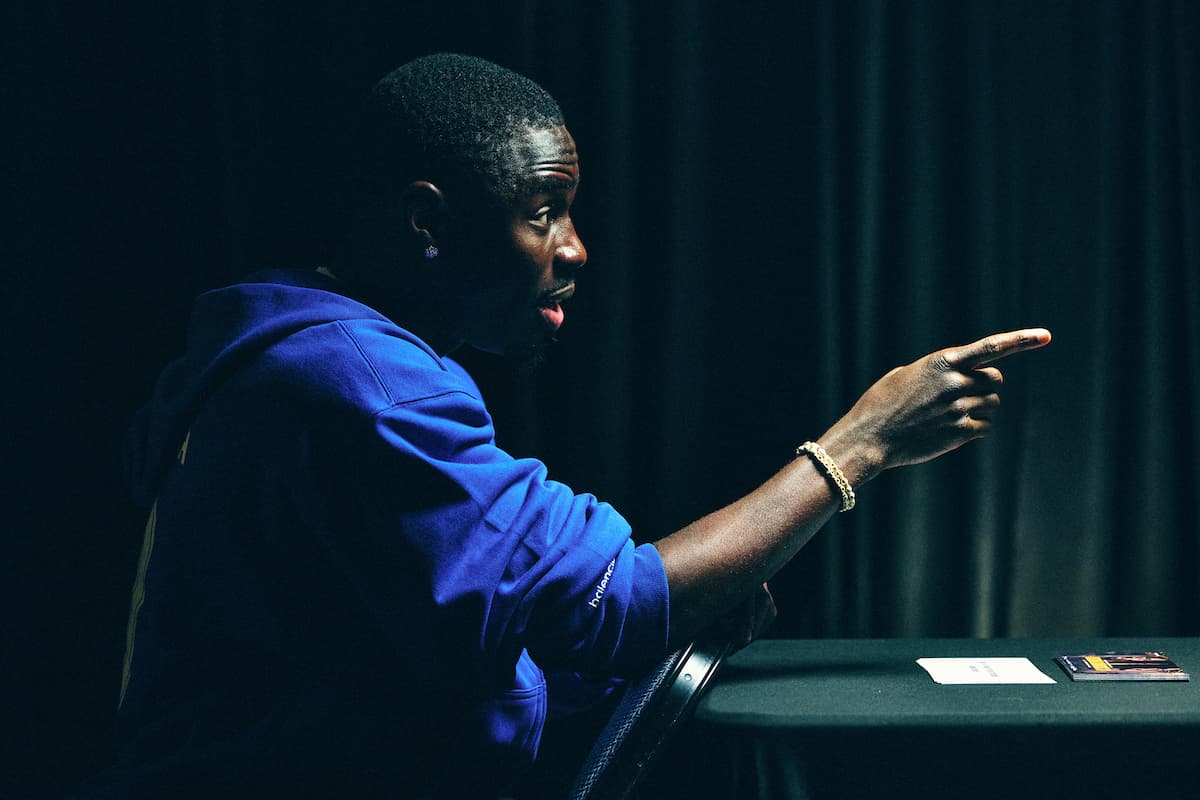Richardson Hitchins at media day ahead of his bout against George Kambosos Jr. in New York