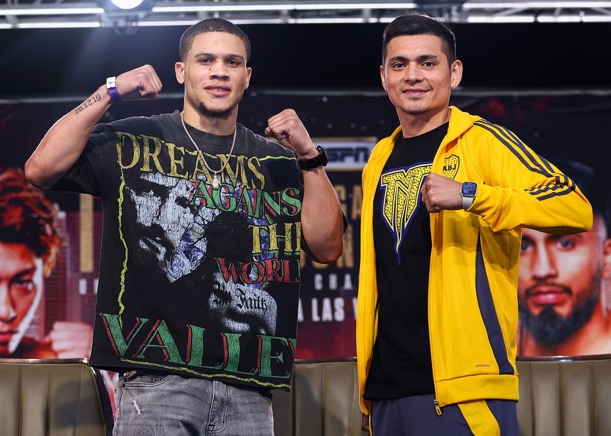 Rohan Polanco and Fabian Maidana at the press conference
