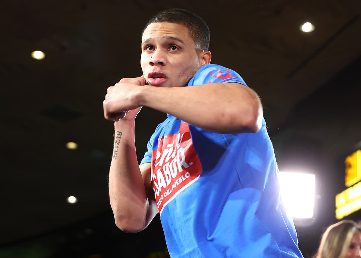 Rohan Polanco during his Grand Arrival ahead of his bout against Fabian Maidana in Las Vegas