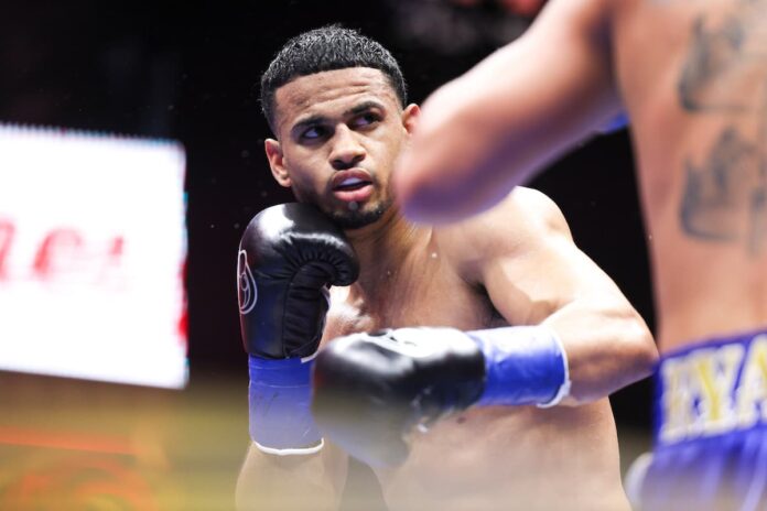 Rolando Romero during his bout against Ryan Garcia