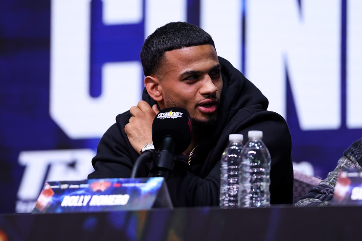 Rolando Romero at the press conference ahead of his bout against Ryan Garcia