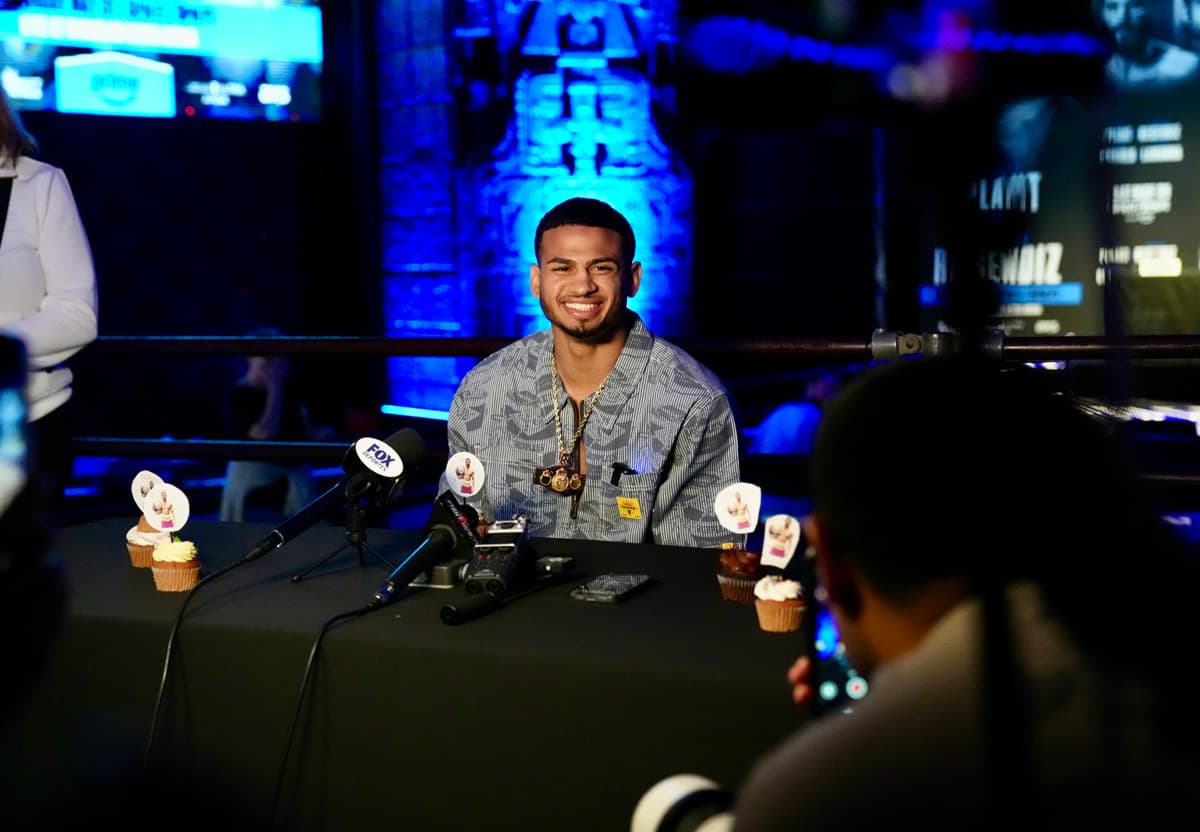 Rolando Romero during a media roundtable in Los Angeles