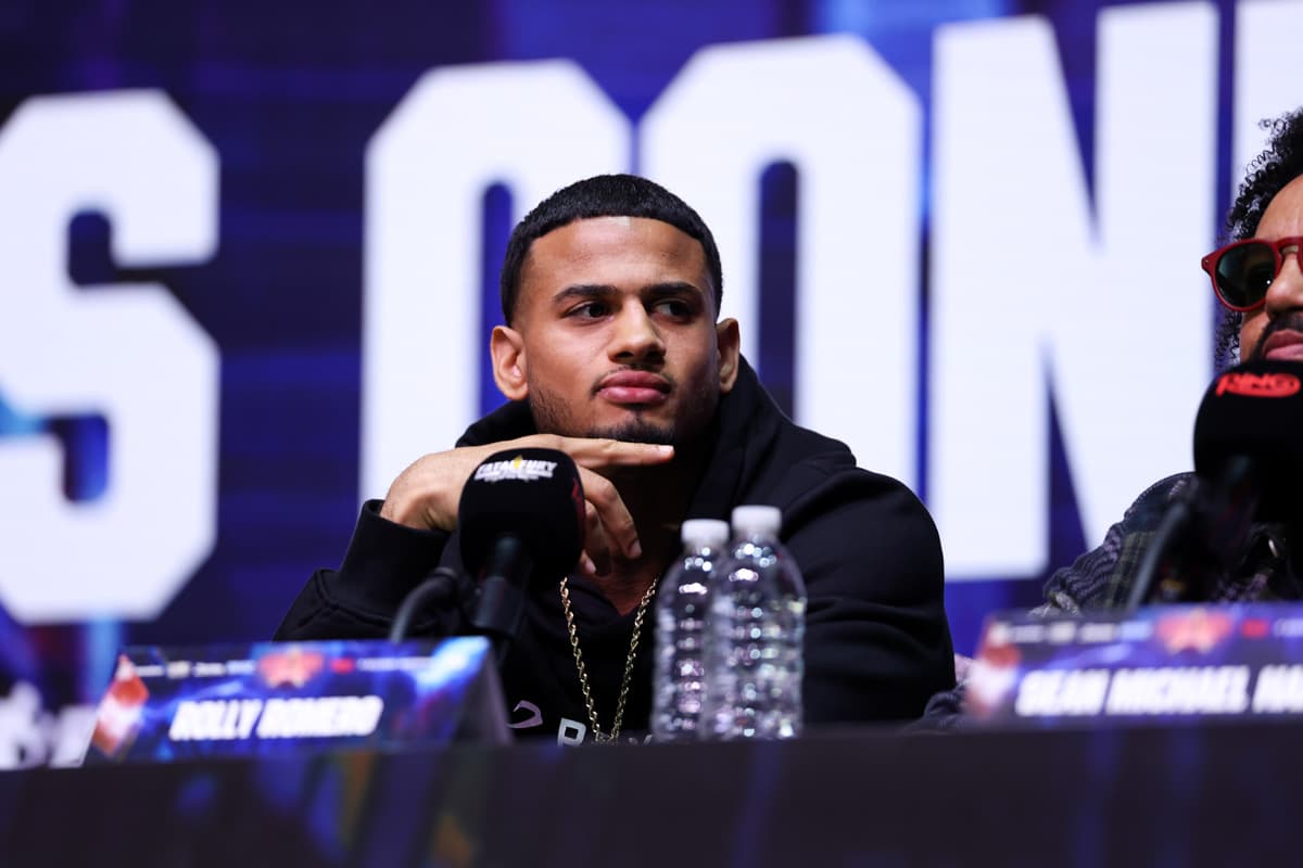 Rolando Romero at the press conference ahead of his bout against Ryan Garcia
