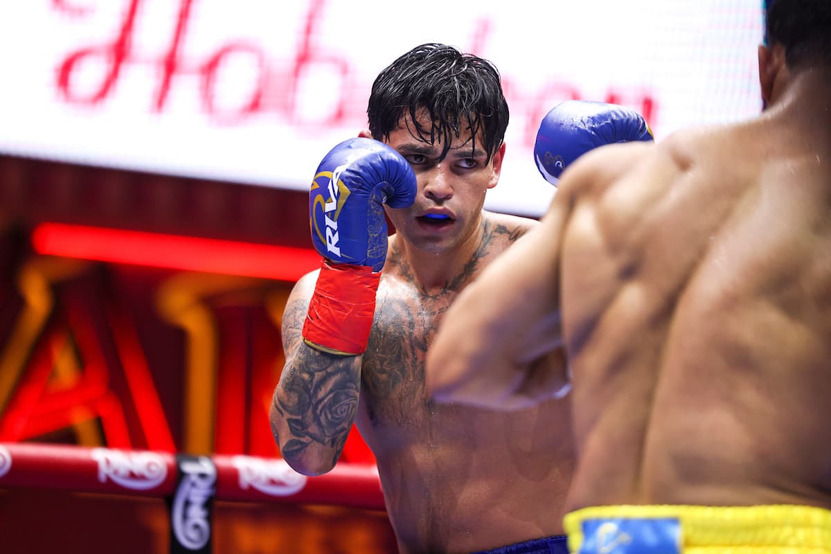 Ryan Garcia during his bout against Rolando Romero