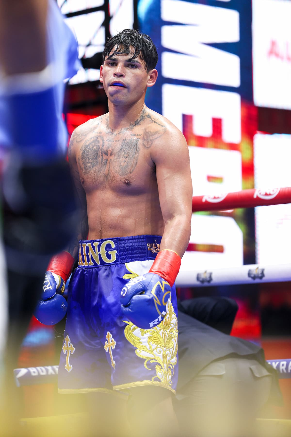 Ryan Garcia during his bout against Rolando Romero