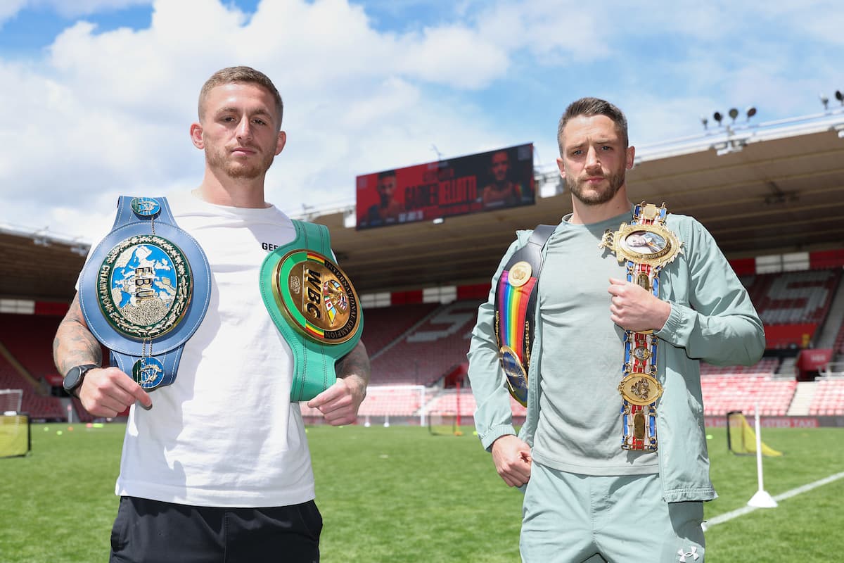 Ryan Garner and Reece Bellotti at St Mary's Stadium in Southampton, England
