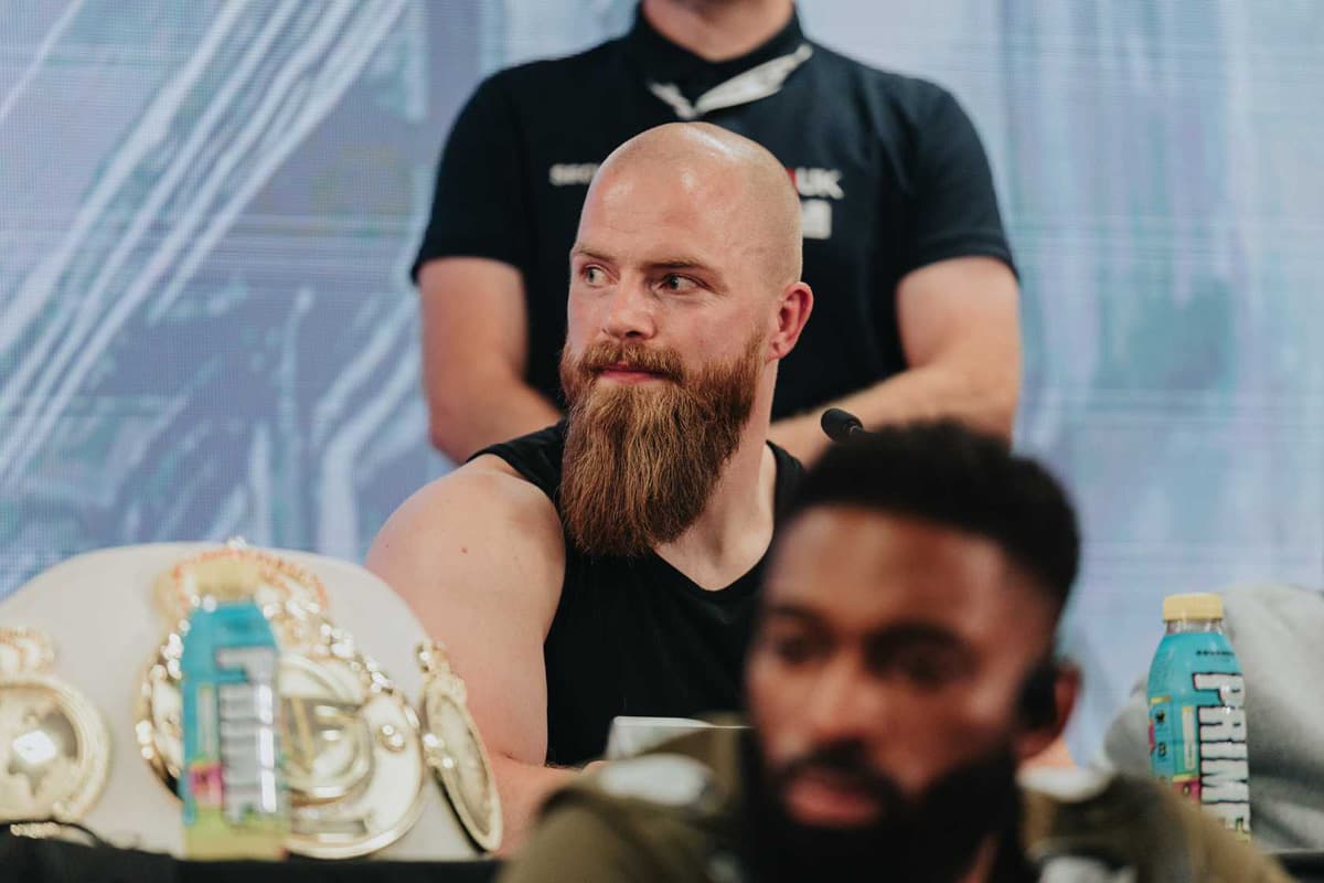 Tank Tolman during the Misfits Boxing 21 press conference in Derby, England