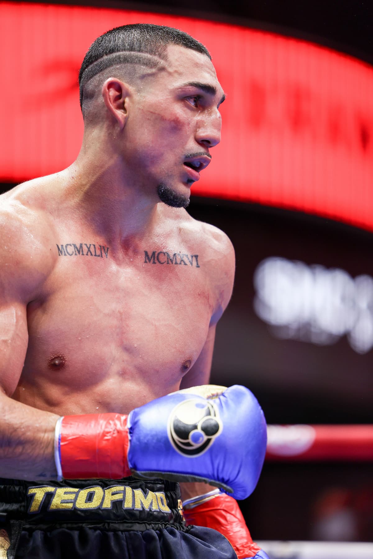 Teofimo Lopez during his bout against Arnold Barboza Jr