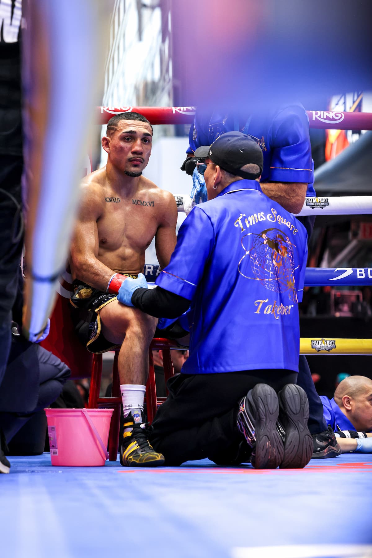 Teofimo Lopez during his bout against Arnold Barboza Jr