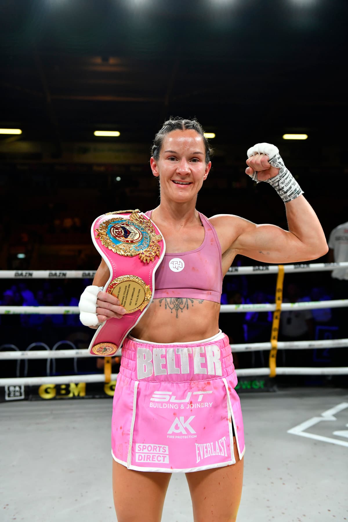 Terri Harper after her bout against Natalie Zimmermann at Doncaster Stadium