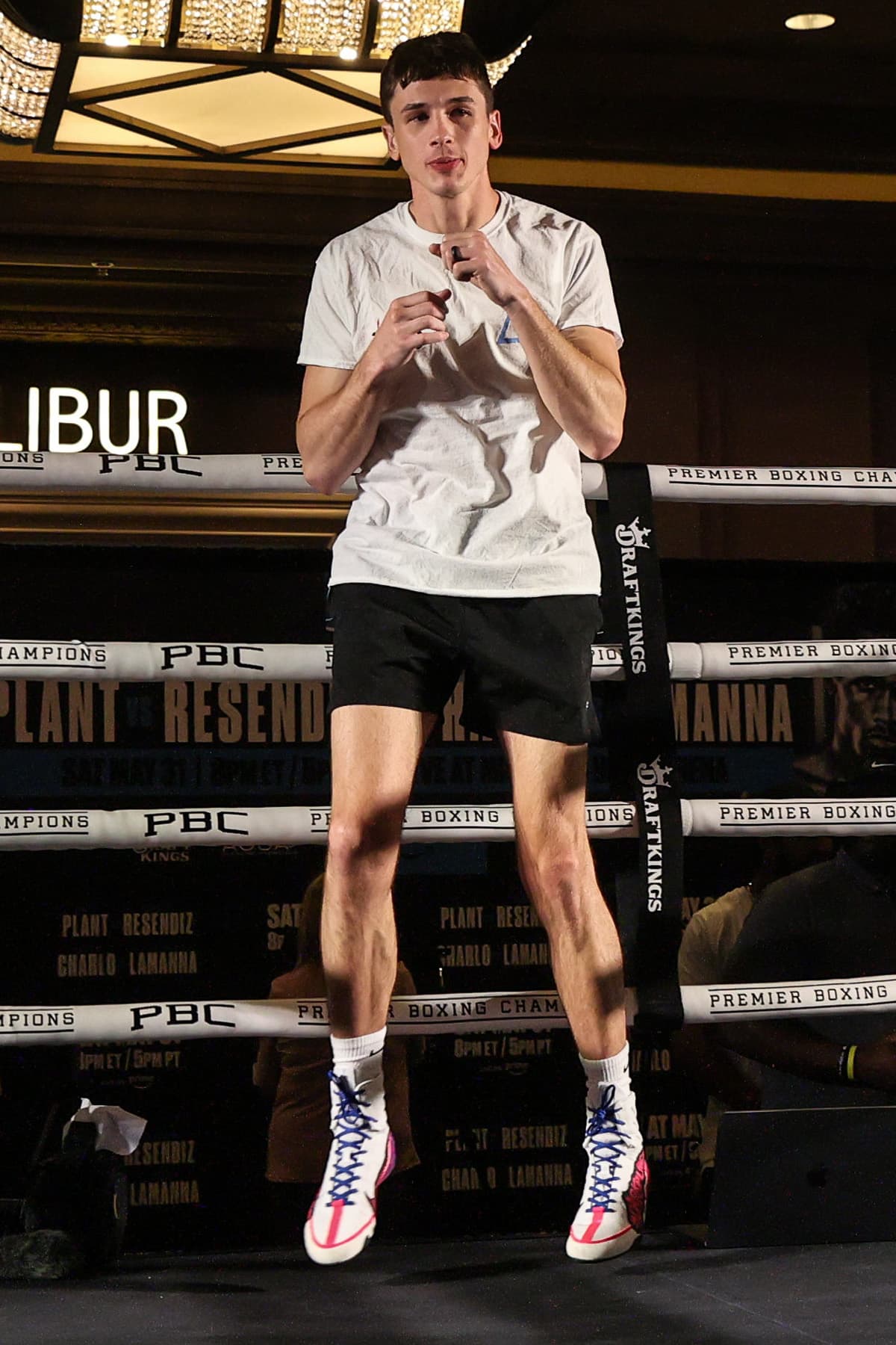 Thomas LaManna during a media workout ahead of his boxing bout in Las Vegas