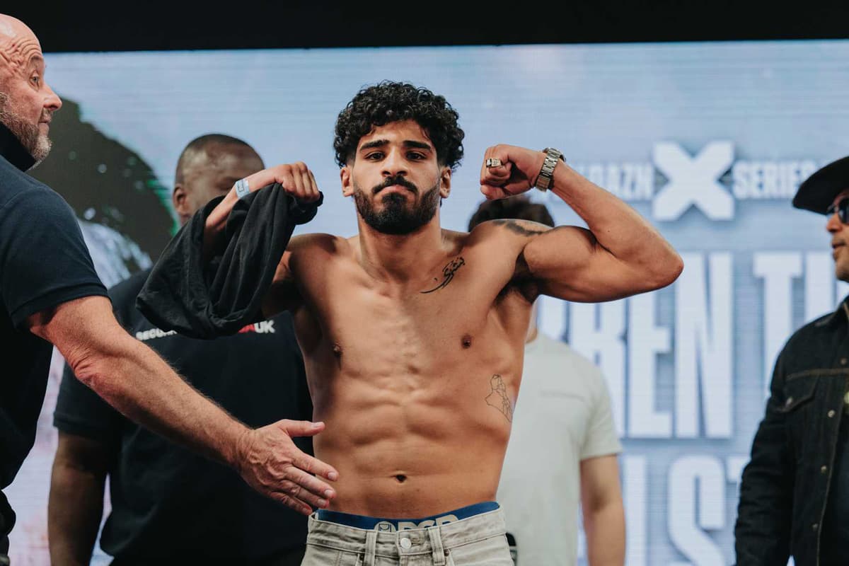 Walid Sharks during the Misfits Boxing 21 press conference in Derby, England