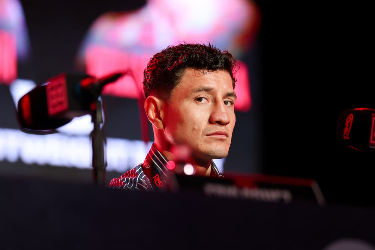 William Zepeda during the press conference ahead of his bout against Shakur Stevenson in New York