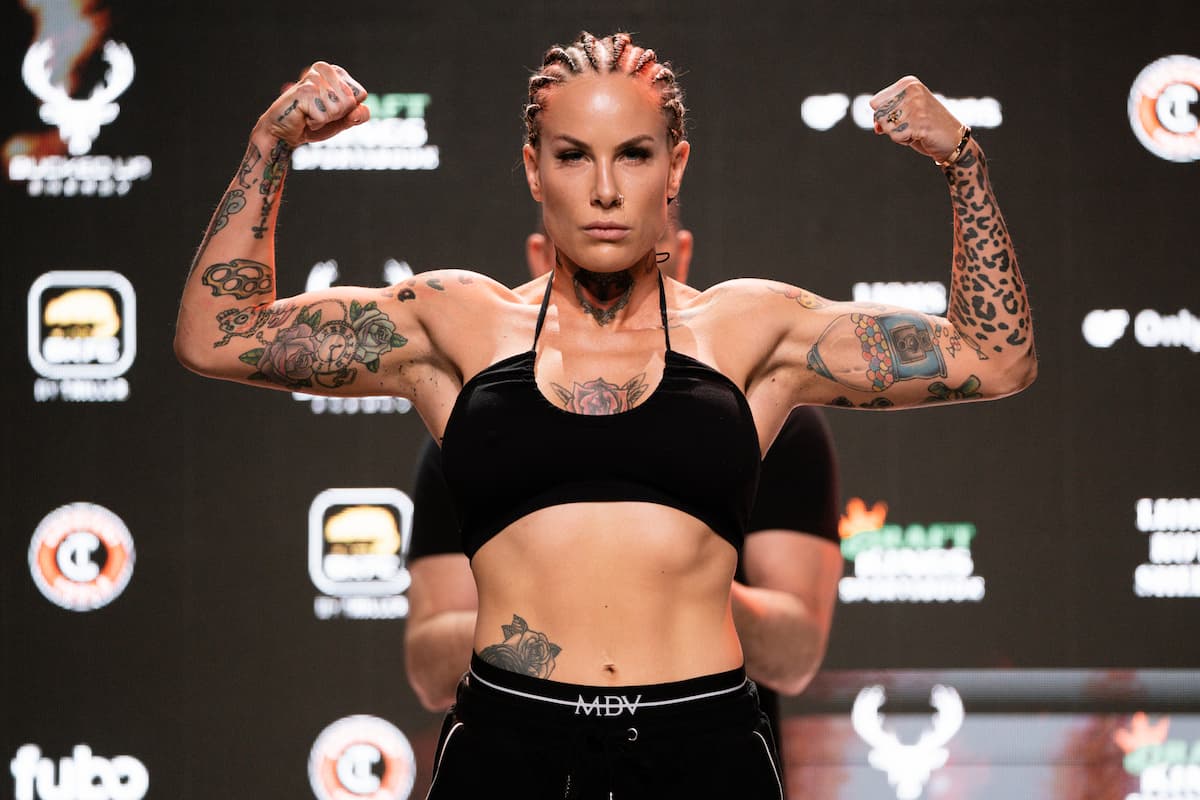 Bec Rawlings during the BKFC 41 weigh-in