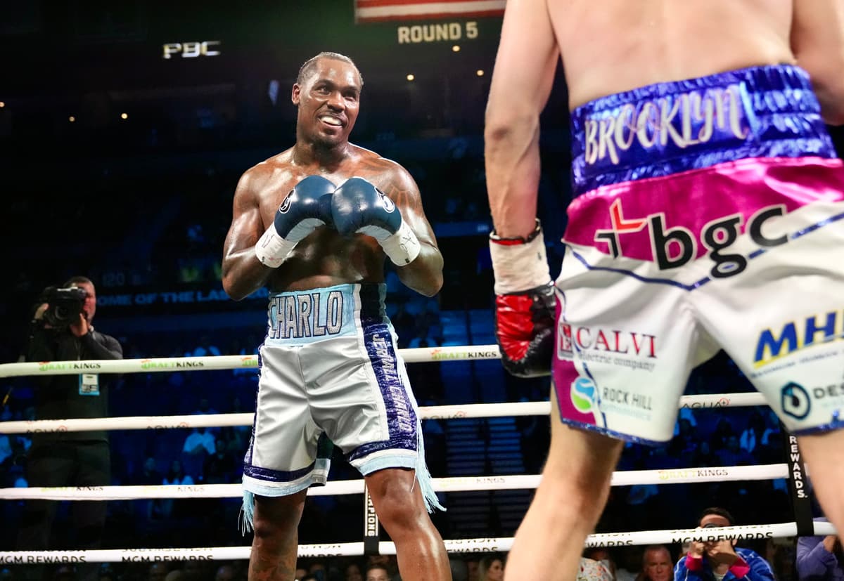 Jermall Charlo during his bout against Thomas LaManna in Las Vegas